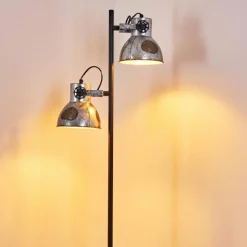 Lampes Vintages & Rétros-hofstein Lampadaire Hora Noir, 2 lumières