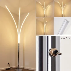 hofstein Lampadaire Horpmaal LED Chrome, 3 lumières