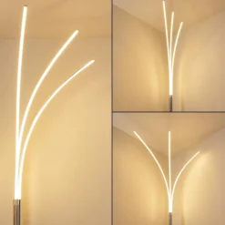 hofstein Lampadaire Horpmaal LED Chrome, 3 lumières