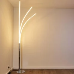 hofstein Lampadaire Horpmaal LED Chrome, 3 lumières