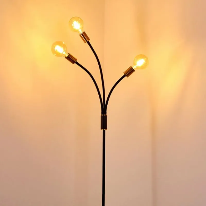 Lampes Dorées-hofstein Lampadaire Hovslund Noir doré, 3 lumières