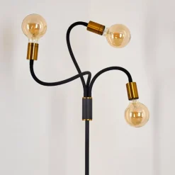 Lampes Dorées-hofstein Lampadaire Hovslund Noir doré, 3 lumières