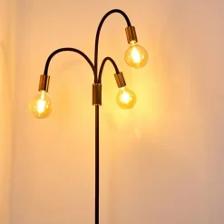 Lampes Dorées-hofstein Lampadaire Hovslund Noir doré, 3 lumières
