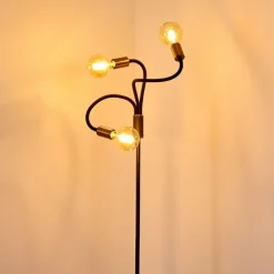 Lampes Dorées-hofstein Lampadaire Hovslund Noir doré, 3 lumières