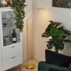 hofstein Lampadaire Huallilemu LED Laiton, 1 lumière* Lampadaires Et Lampes Sur Pied