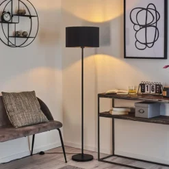 Lampes En Tissu-hofstein Lampadaire Huarate Noir, 1 lumière