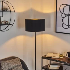 Lampes En Tissu-hofstein Lampadaire Huarate Noir, 1 lumière