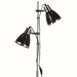 Luminaires Ideallux Lampadaire Ideal Lux ELVIS Noir, 2 lumières* Lampadaires Et Lampes Sur Pied