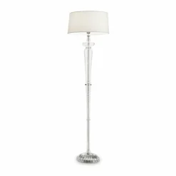 Luminaires Ideallux Lampadaire Ideal Lux FORCOLA Chrome, Transparent, 1 lumière