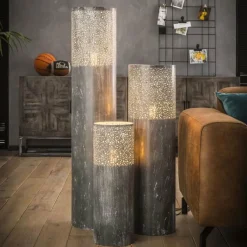 Lampes Industrielles-hofstein Lampadaire INDIJK Gris, 1 lumière