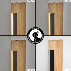 Lampes Vintages & Rétros-hofstein Lampadaire Inzino LED Écru, Noir, 1 lumière