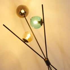 hofstein Lampadaire Iroquois Multicolore, Noir, 3 lumières