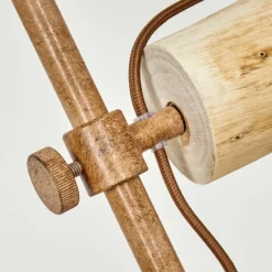 Lampes En Tissu-hofstein Lampadaire Jagualito Écru, Rouille, 2 lumières