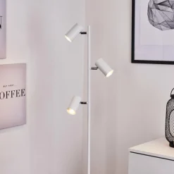 hofstein Lampadaire Javel Chrome, Blanc, 3 lumières