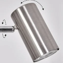 Luminaires Scandinaves-hofstein Lampadaire Javel Chrome, Nickel mat, 3 lumières