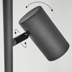 Luminaires Scandinaves-hofstein Lampadaire Javel Gris, Couleur bois, Noir, 3 lumières