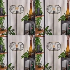 Style Boho-Chic-hofstein Lampadaire Journy Noir, 1 lumière