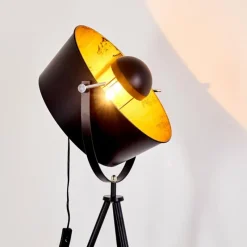 Lampes Dorées-hofstein Lampadaire Jupiter Noir doré, 1 lumière