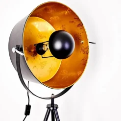 Lampes Dorées-hofstein Lampadaire Jupiter Noir doré, 1 lumière