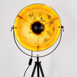 Lampes Dorées-hofstein Lampadaire Jupiter Noir doré, 1 lumière