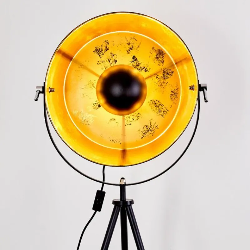 Lampes Dorées-hofstein Lampadaire Jupiter Noir doré, 1 lumière