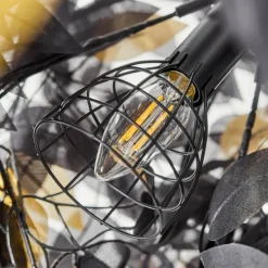 Lampes Dorées-hofstein Lampadaire Kallax Noir, 3 lumières