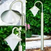 hofstein Lampadaire Kasan Acier inoxydable, Blanc, 1 lumière