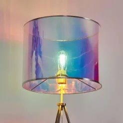 hofstein Lampadaire Kaunas Nickel mat, 1 lumière* Lampadaires Et Lampes Sur Pied