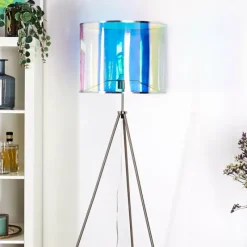 hofstein Lampadaire Kaunas Nickel mat, 1 lumière* Lampadaires Et Lampes Sur Pied