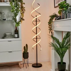 hofstein Lampadaire Khovet LED Noir, 1 lumière