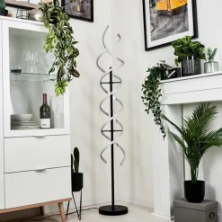 hofstein Lampadaire Khovet LED Noir, 1 lumière