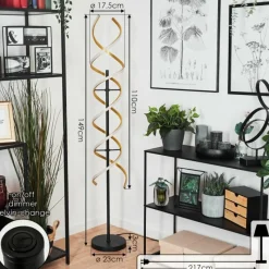 hofstein Lampadaire Khovet LED Noir, 1 lumière