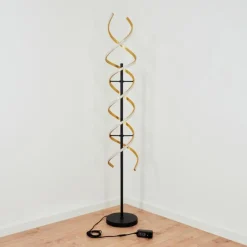 hofstein Lampadaire Khovet LED Noir, 1 lumière