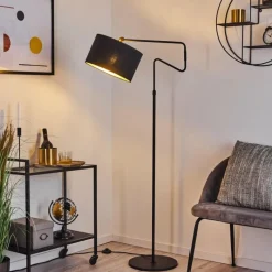 Lampes En Tissu-hofstein Lampadaire Kikpan Noir, 1 lumière