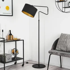 Lampes En Tissu-hofstein Lampadaire Kikpan Noir, 1 lumière