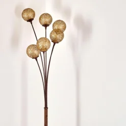 Lampes Dorées-hofstein Lampadaire Kitee Brun, 6 lumières