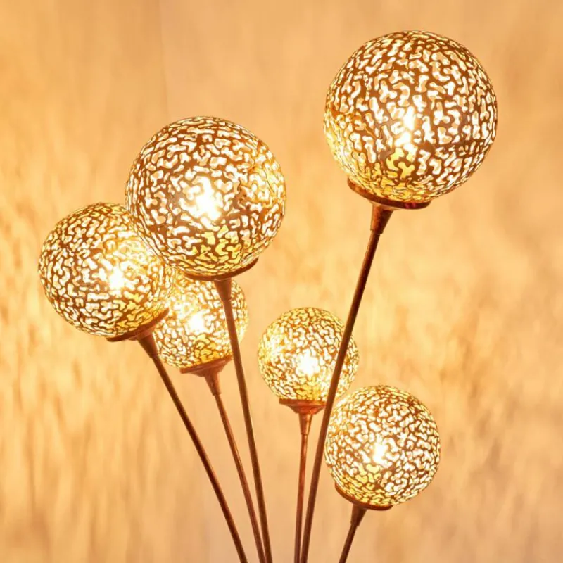 Lampes Dorées-hofstein Lampadaire Kitee Brun, 6 lumières