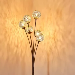 Lampes Dorées-hofstein Lampadaire Kitee Brun, 6 lumières