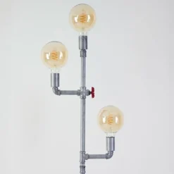 hofstein Lampadaire Kolyma Gris, Rouge, 3 lumières