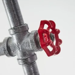 hofstein Lampadaire Kolyma Gris, Rouge, 3 lumières