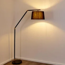 Lampes En Tissu-hofstein Lampadaire Kongakut Or, Noir, 1 lumière