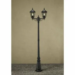 Luminaires Konstsmide Lampadaire Konstsmide Firenze Noir, 2 lumières