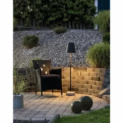 Luminaires Konstsmide Lampadaire Konstsmide Lucca Noir, 1 lumière