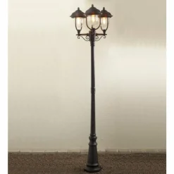 Luminaires Konstsmide Lampadaire Konstsmide Parma Noir, 1 lumière