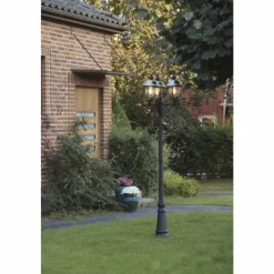 Luminaires Konstsmide Lampadaire Konstsmide Parma Noir, 3 lumières