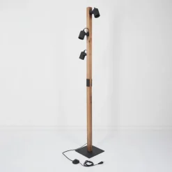 Luminaires Scandinaves-hofstein Lampadaire Kouk Écru, Noir, 3 lumières