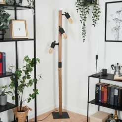 Luminaires Scandinaves-hofstein Lampadaire Kouk Écru, Noir, 3 lumières