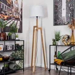 Lampes En Tissu-hofstein Lampadaire Kratie Écru, 1 lumière