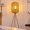 Style Boho-Chic-hofstein Lampadaire Krens Noir, 1 lumière