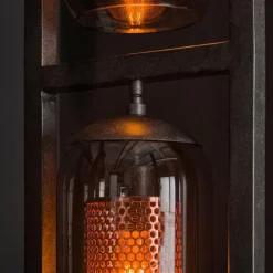 Suspension Verre Fumé-hofstein Lampadaire Lalora Anthracite, 4 lumières